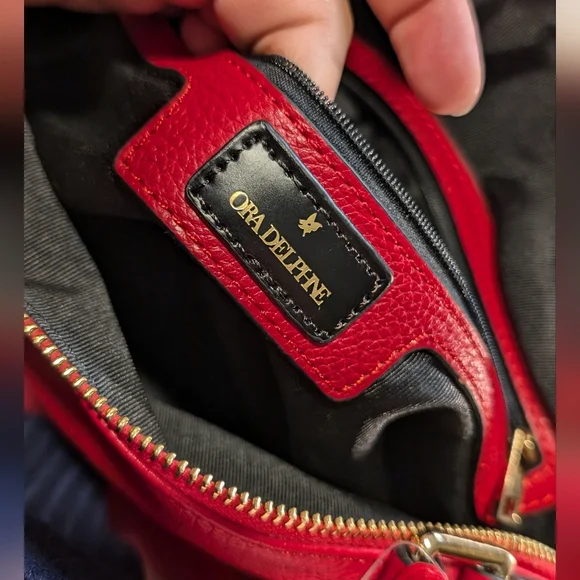 Ora Delphine red leather purse - Picture 2 of 7